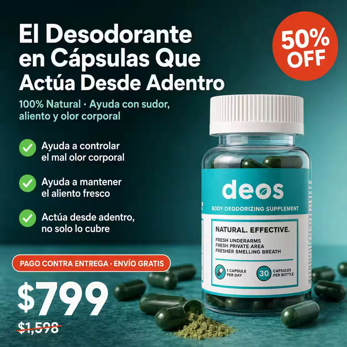 DEOS Suplemento - Frescura Natural Todo el Día - Imagen 1